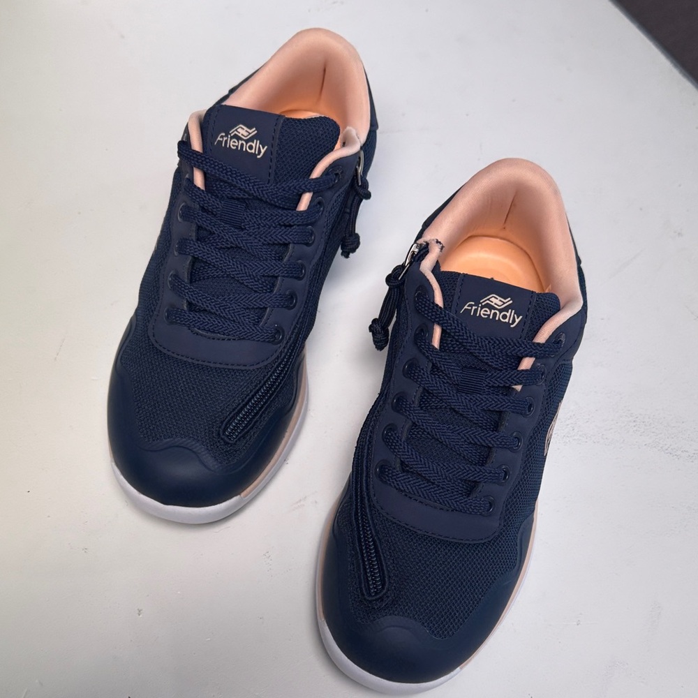 Women’s Friendly Shoes Voyage Navy Peach size 6